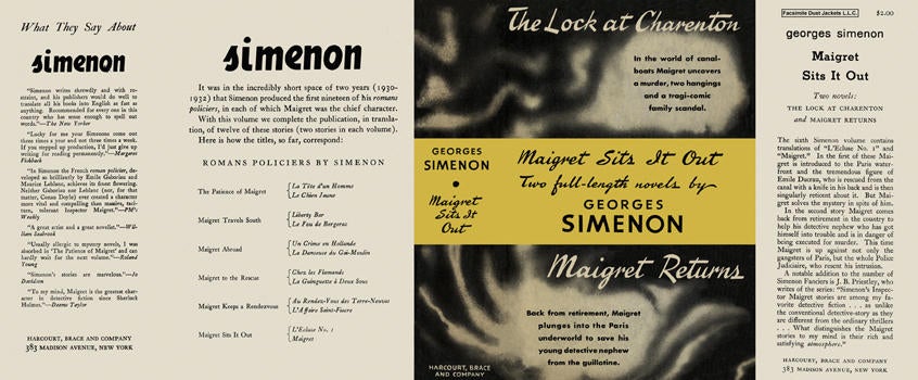 Item #2972 Maigret Sits It Out: The Lock at Charenton and Maigret Returns. Georges Simenon
