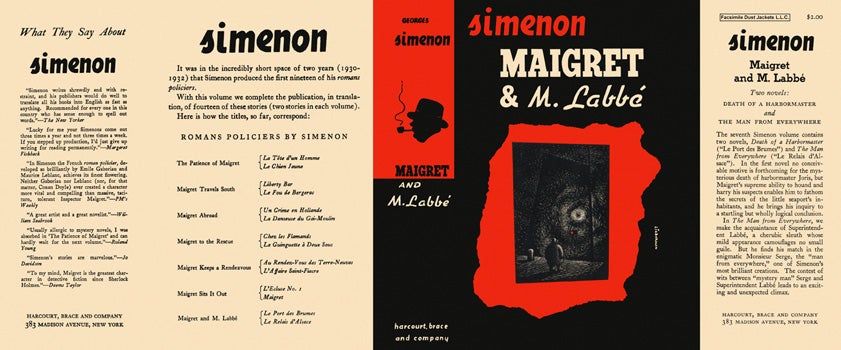 Item #2973 Maigret and M. Labbe. Georges Simenon.
