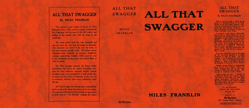 Item #29981 All That Swagger. Miles Franklin