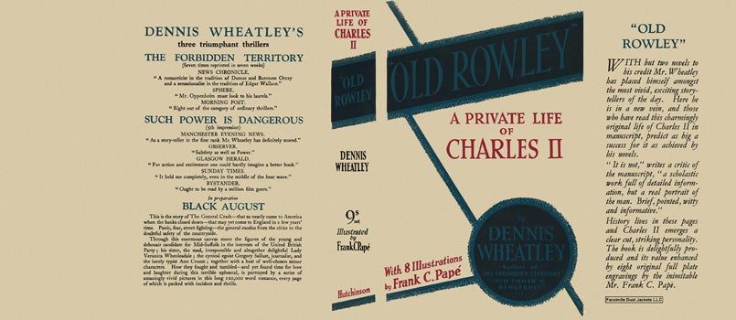 Item #30117 Old Rowley, A Private Life of Charles II. Dennis Wheatley.