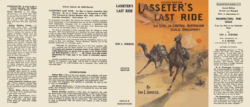 Item #30161 Lasseter's Last Ride. Ion L. Idriess.