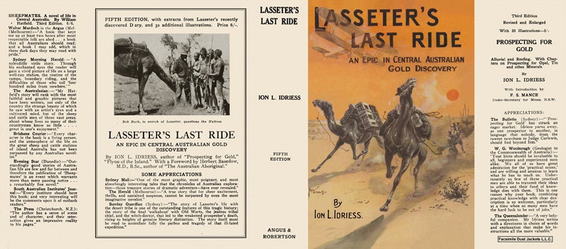 Item #30162 Lasseter's Last Ride. Ion L. Idriess