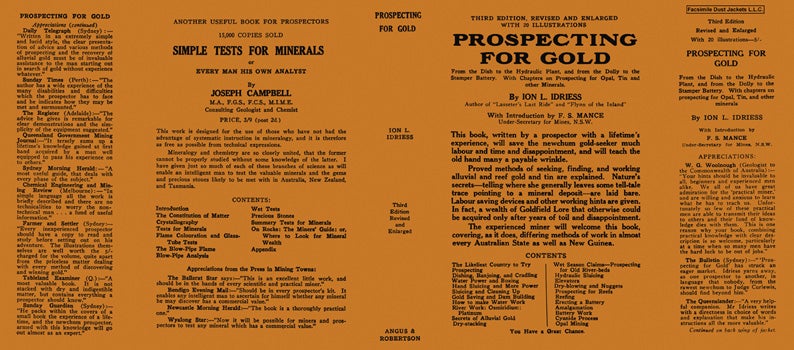 Item #30187 Prospecting for Gold. Ion L. Idriess.