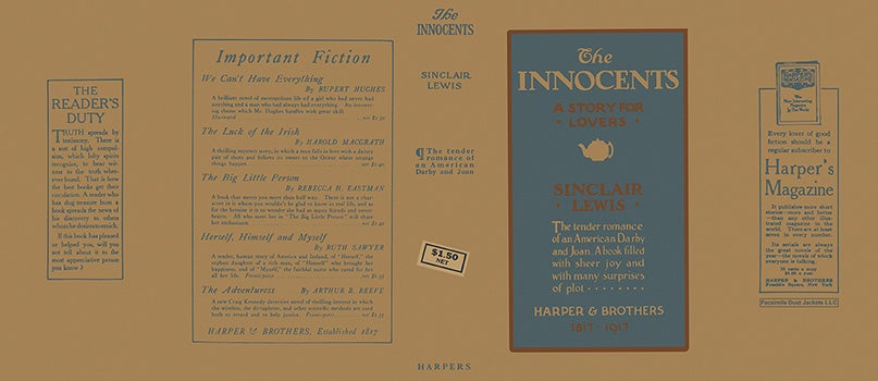 Item #30212 Innocents, The. Sinclair Lewis
