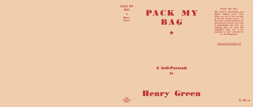 Item #30265 Pack My Bag. Henry Green