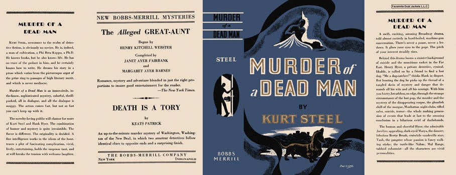 Item #3038 Murder of a Dead Man. Kurt Steel.