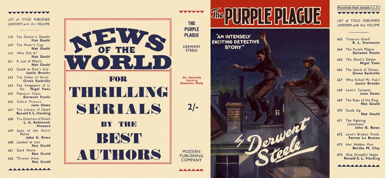 Item #3041 Purple Plague, The. Derwent Steele.