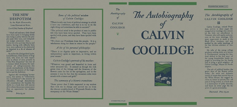 Item #30483 Autobiography of Calvin Coolidge, The. Calvin Coolidge.