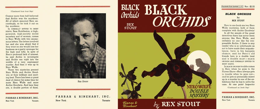 Item #3058 Black Orchids. Rex Stout