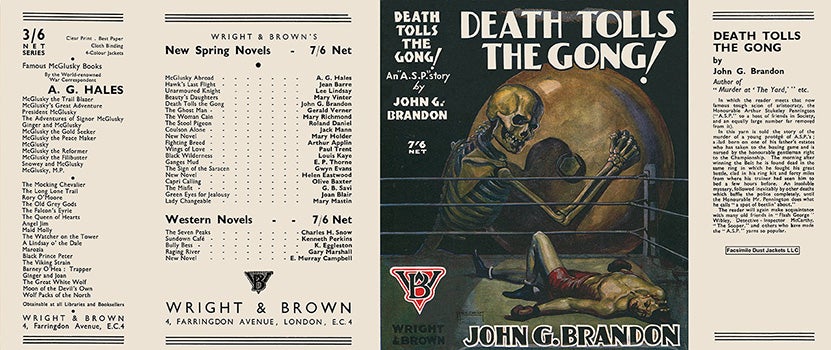 Item #30584 Death Tolls the Gong! John G. Brandon.