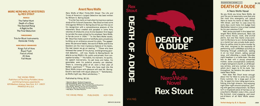 Item #3061 Death of a Dude. Rex Stout