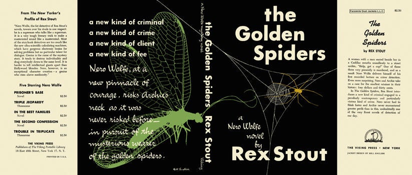 Item #3068 Golden Spiders, The. Rex Stout