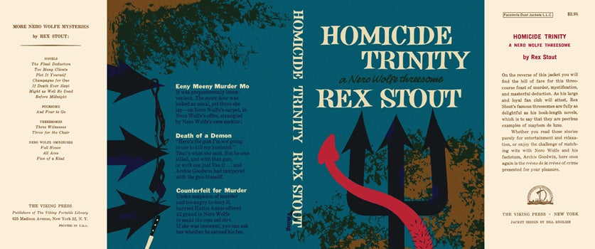 Item #3070 Homicide Trinity. Rex Stout