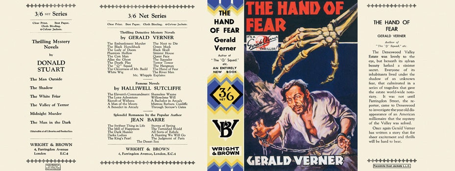 Item #30726 Hand of Fear, The. Gerald Verner