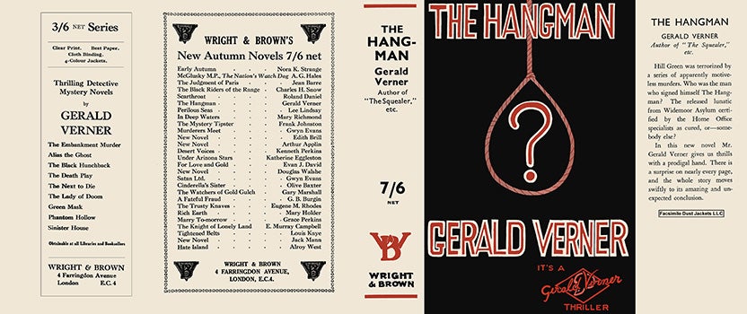 Item #30727 Hangman, The. Gerald Verner