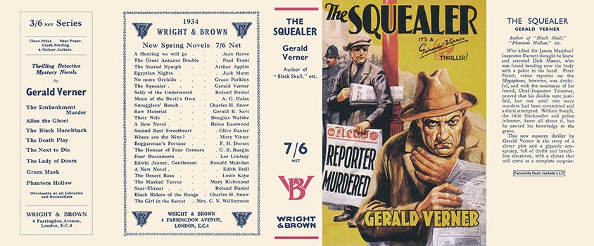 Item #30732 Squealer, The. Gerald Verner