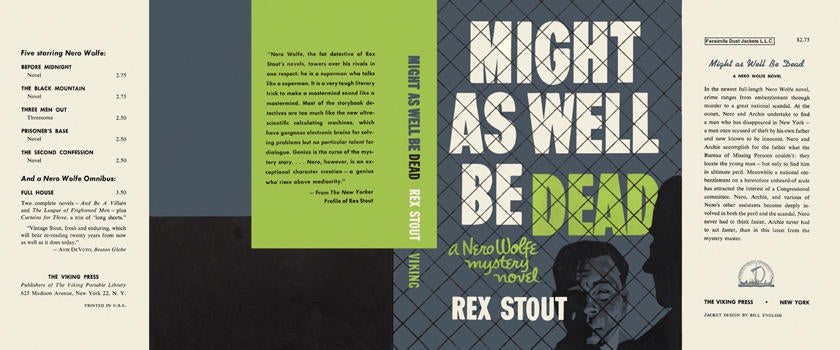 Item #3077 Might As Well Be Dead. Rex Stout.