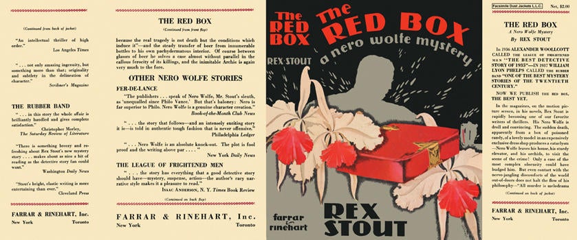 Item #3088 Red Box, The. Rex Stout