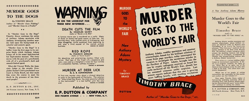 Item #309 Murder Goes to the World's Fair. Timothy Brace