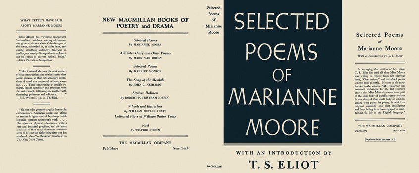 Item #30911 Selected Poems of Marianne Moore. Marianne Moore