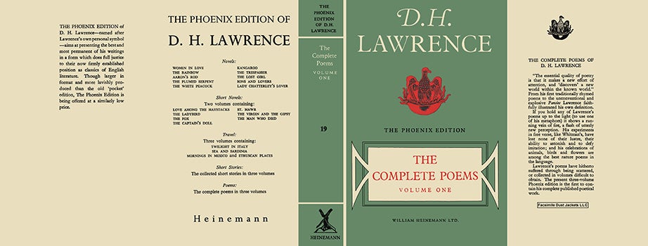 Item #30921 D.H. Lawrence - The Complete Poems, Volume One. D. H. Lawrence.