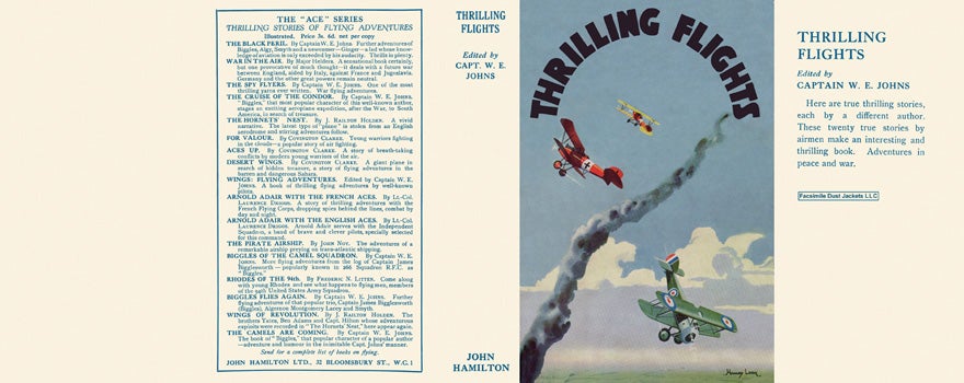 Item #30958 Thrilling Flights. Captain W. E. Johns, Anthology.