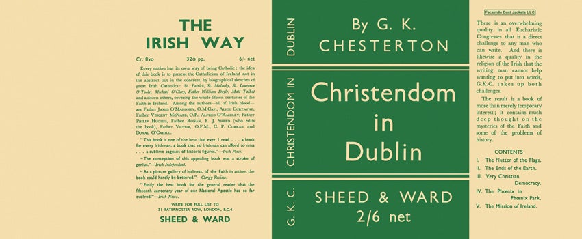 Item #30963 Christendom in Dublin. G. K. Chesterton