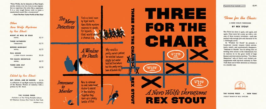 Item #3098 Three for the Chair. Rex Stout.