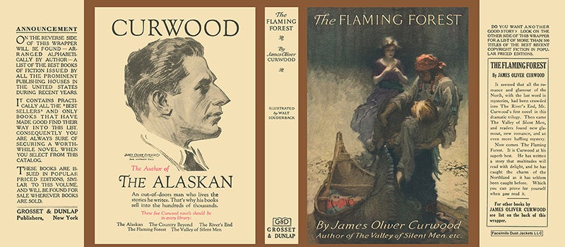 Item #31052 Flaming Forest, The. James Oliver Curwood, Walt Louderback