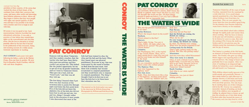 Item #31113 Water Is Wide, The. Pat Conroy