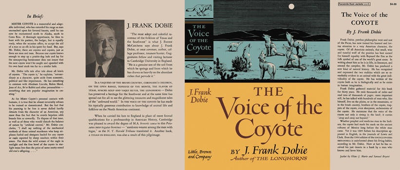 Item #31134 Voice of the Coyote, The. J. Frank Dobie.