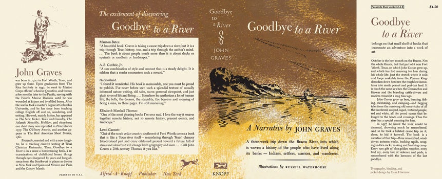 Item #31160 Goodbye to a River. John Graves