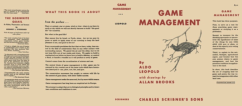 Item #31196 Game Management. Aldo Leopold, Allan Brooks