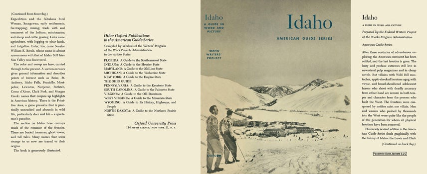 Item #31314 Idaho, A Guide in Word and Picture. American Guide Series, WPA