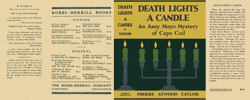 Item #3141 Death Lights a Candle. Phoebe Atwood Taylor.