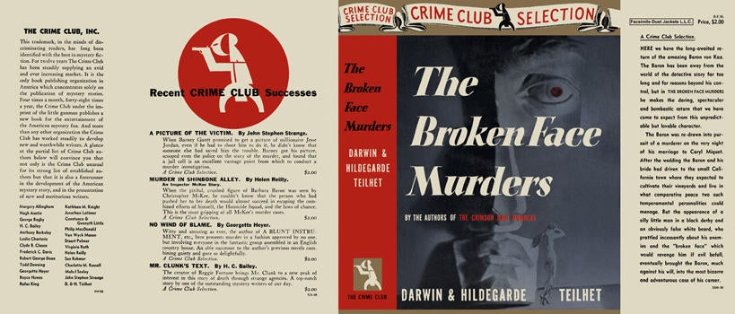 Item #3158 Broken Face Murders, The. Darwin L. Teilhet, Hildegarde Teilhet.