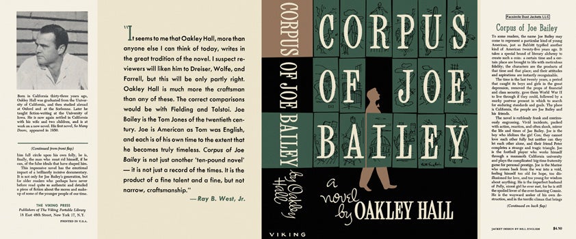 Item #31693 Corpus of Joe Bailey. Oakley Hall