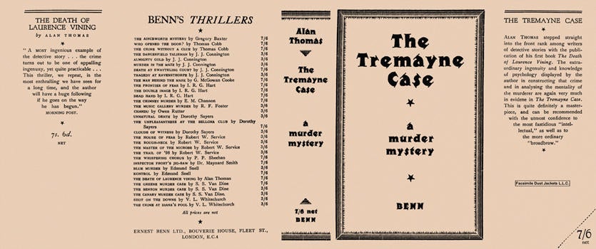 Item #3173 Tremayne Case, The. Alan Thomas