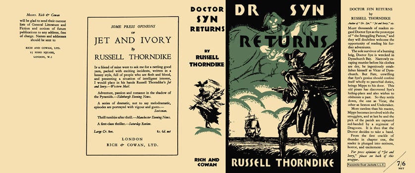 Item #3183 Doctor Syn Returns. Russell Thorndike