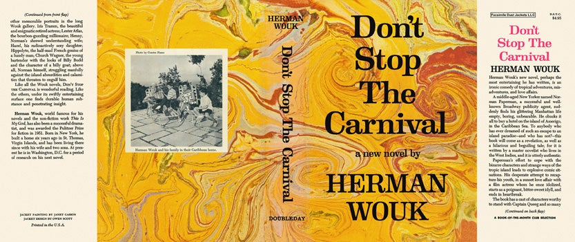 Item #31883 Don't Stop the Carnival. Herman Wouk.