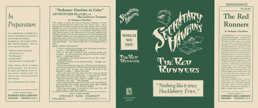 Item #31925 Seckatary Hawkins, The Red Runners. Robert Franc Schulkers, Seckatary Hawkins