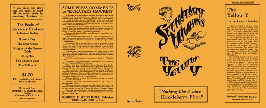 Item #31931 Seckatary Hawkins, The Yellow Y. Robert Franc Schulkers, Seckatary Hawkins