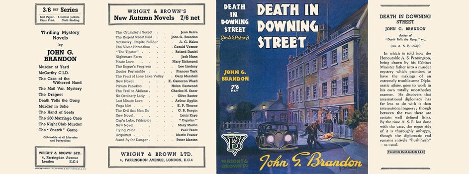 Item #31947 Death in Downing Street. John G. Brandon