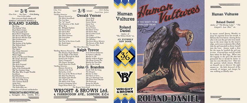 Item #31976 Human Vultures. Roland Daniel