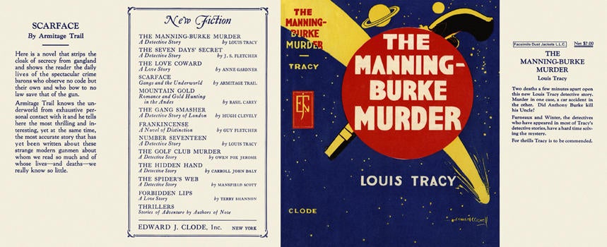 Item #3204 Manning-Burke Murder, The. Louis Tracy
