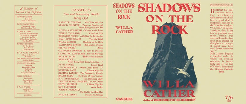 Item #32055 Shadows on the Rock. Willa Cather.