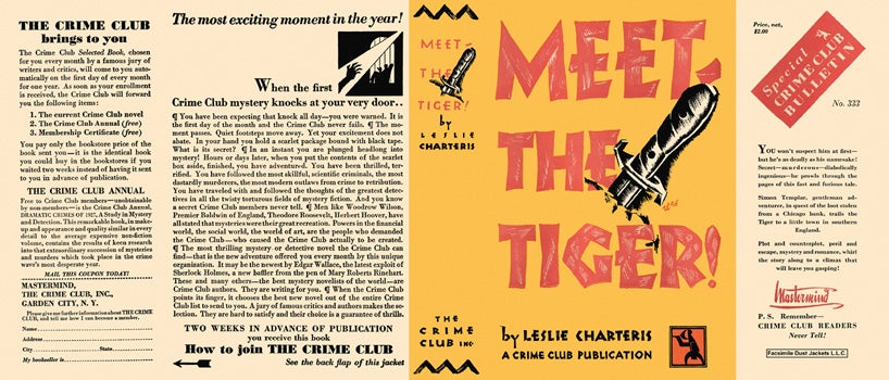 Item #32086 Meet the Tiger! Leslie Charteris.