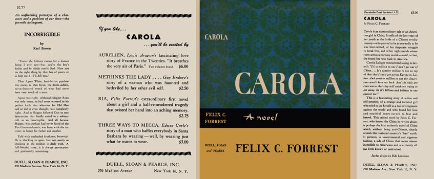 Item #32199 Carola. Felix C. Forrest