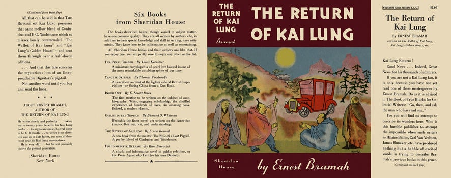Item #323 Return of Kai Lung, The. Ernest Bramah.