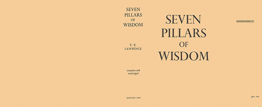 Item #32357 Seven Pillars of Wisdom. T. E. Lawrence